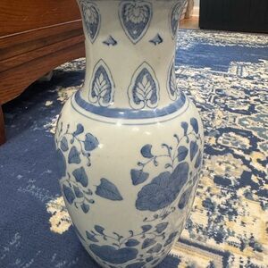 Blue and White Floral Vase